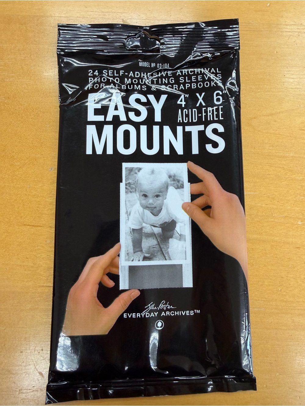 Easy Mounts 4" x 6" Self-Adhesive Photo Mounts - Black